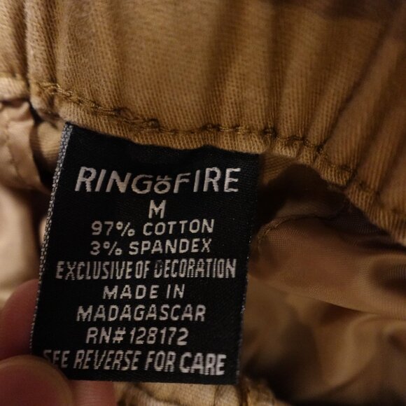 Ring of Fire stretch twill joggers men's medium tan - Picture 3 of 11